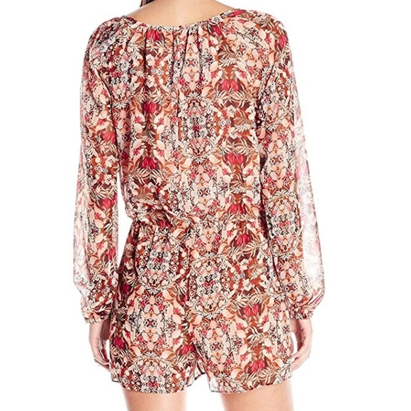 BCBGeneration Women's Romper Size Large L NWT Color: “Coffee Bean Multi” - Picture 3 of 12